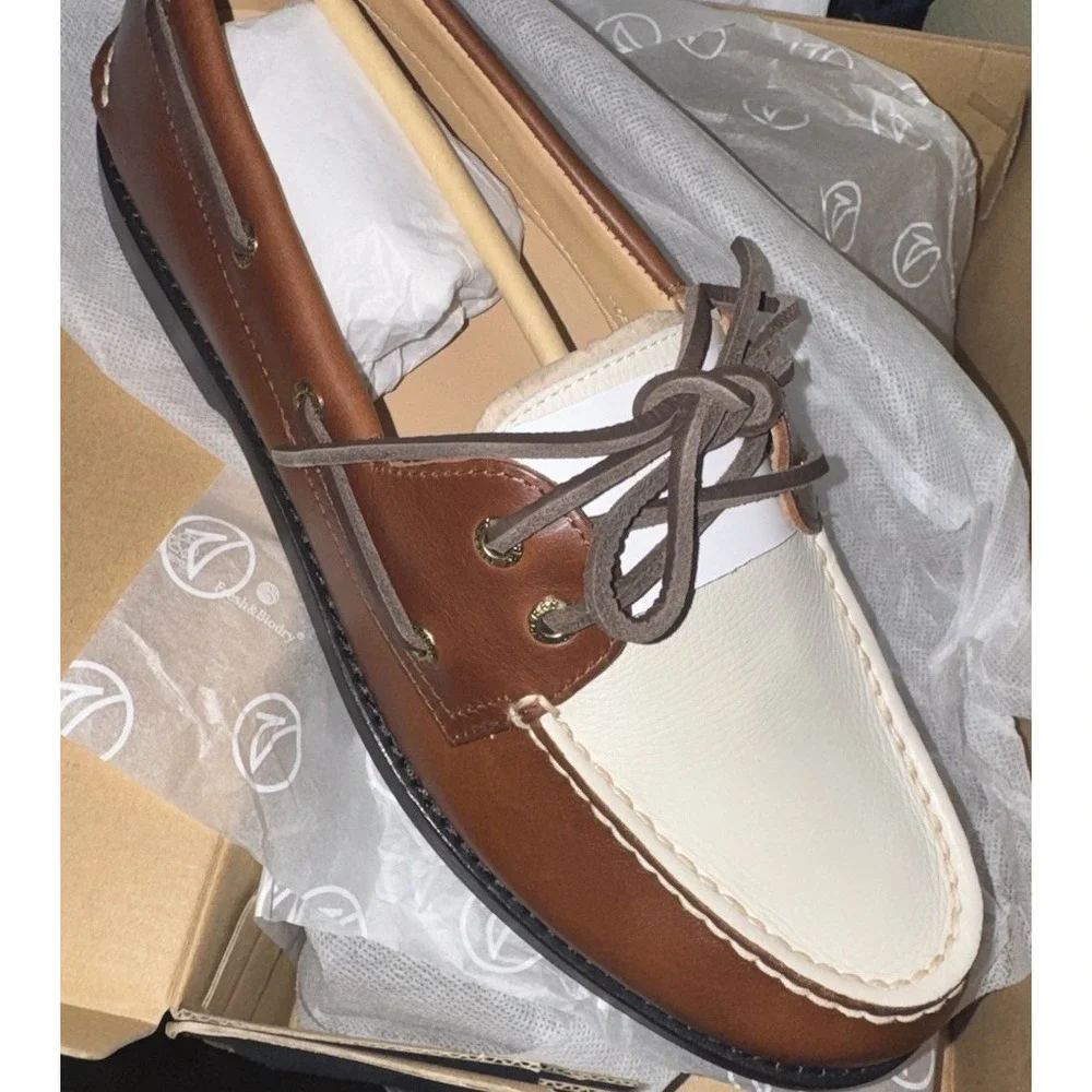 Sperry Men's Gold Cup Prescott Tan Boat Shoes 14086953 Two Tone Tan Bronze Sz 11